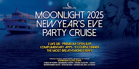 LA New Year's Eve Moonlight Fireworks Cruise 2025