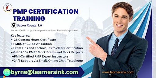 PMP Examination Certification Training Course in Baton Rouge, LA primary image