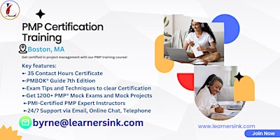 PMP Examination Certification Training Course in Boston, MA primary image
