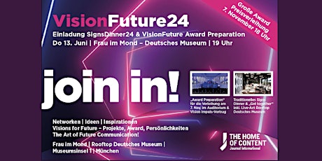 join in! SignsDinner Vision Future24 - Do. 13 Juni