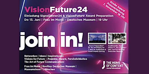 Imagem principal de join in! SignsDinner Vision Future24 - Do. 13 Juni