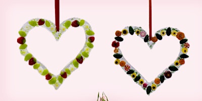 Fused glass floral heart wreath at Unconditional Love primary image