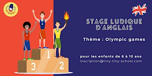 Image principale de Stage anglais pour enfants de 6 à 10 ans -  thème  Jeux Olympiques