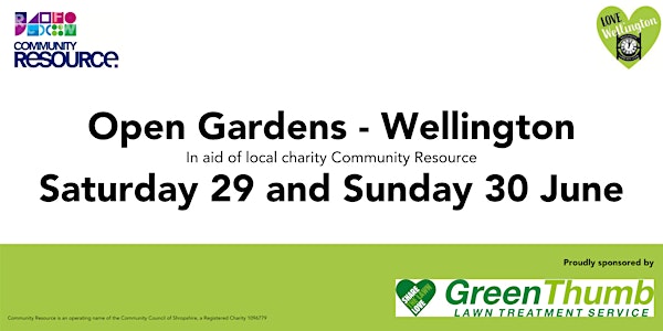 Open Gardens - Wellington in aid of Shropshire Charity, Community Resource