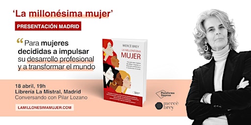 Hauptbild für Presentación libro: ‘La millonésima mujer’, de Mercè Brey
