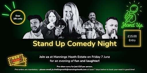 Imagem principal do evento Stand Up Comedy at Mannings Heath Estate