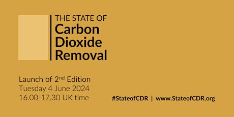 The State of Carbon Dioxide Removal Report- Launch of 2nd Edition