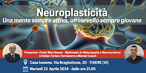 Imagem principal do evento NEUROPLASTICITA': Una mente sempre attiva, un cervello sempre giovane