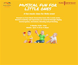 Musical Fun for Little Ones for 18 months to 4 years. 4 week course. primary image