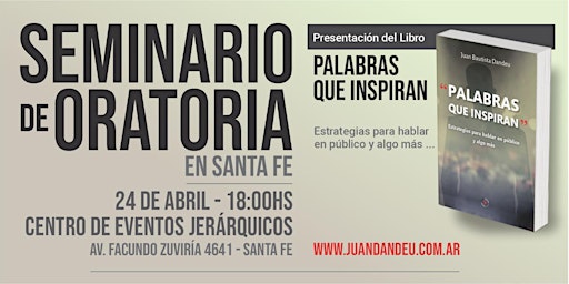 Hauptbild für Seminario gratuito de ORATORIA en Santa Fe