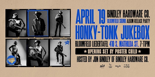 Imagen principal de WYEP Presents Bindley Hardware Co. Album Release Show at Honky-Tonk Jukebox