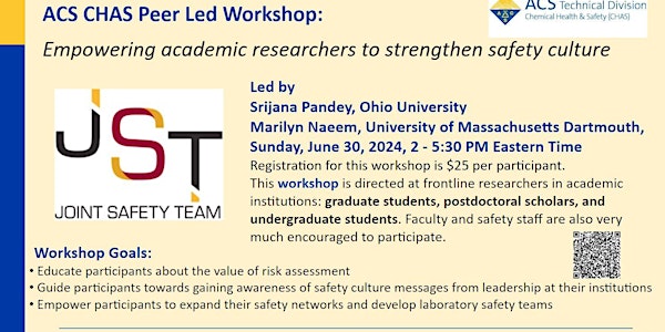 ACS CHAS EMPOWERING ACADEMIC RESEARCHERS TO STRENGTHEN SAFETY CULTURE