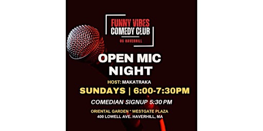 Open Mic Nights - Funny Vibes Comedy Club primary image