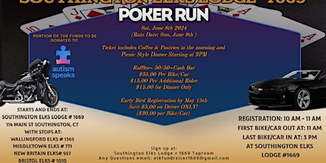Southington Elks Lodge #1669 Poker Run
