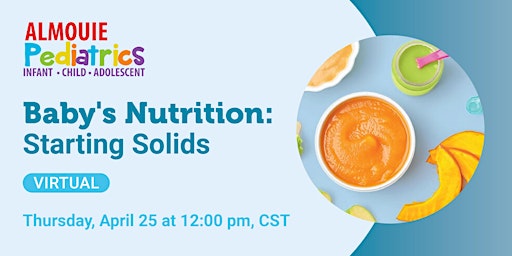 Hauptbild für Free Virtual Class - Baby's Nutrition: Starting Solids