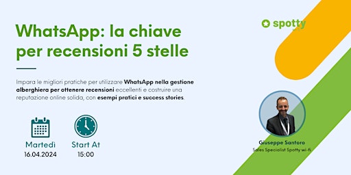 Imagen principal de WhatsApp: la chiave per recensioni 5 stelle