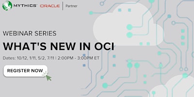 Primaire afbeelding van What's New in OCI Webinar Series