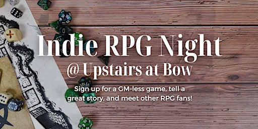 Image principale de Indie RPG Night: Sign up for a GM-less game and meet new friends!