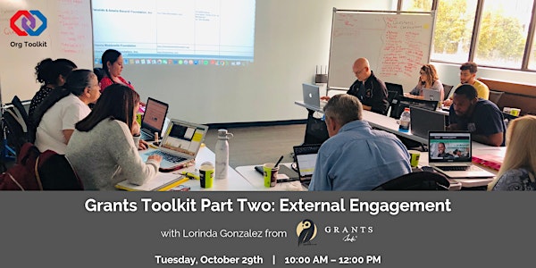 Grants Toolkit Part Two – External Engagement 