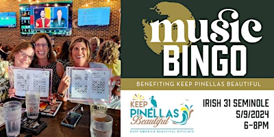 Imagen principal de MUSIC BINGO FUNDRAISER benefiting KEEP PINELLAS BEAUTIFUL!