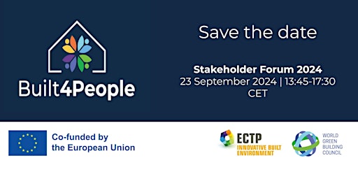 Imagem principal do evento Built4People Stakeholder Forum 2024