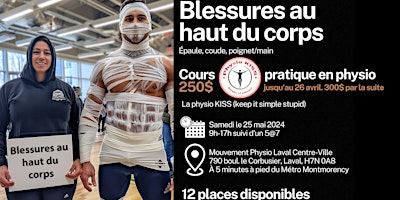 Physio KISS - Blessures au haut du corps primary image
