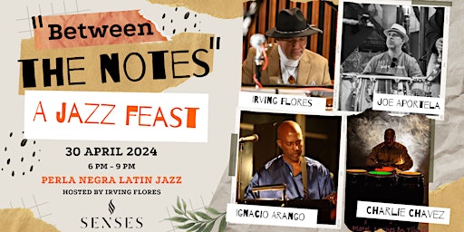 Imagem principal de "Between The Notes" a Jazz Feast: Charlie Chavez & Perla Negra Latin Jazz