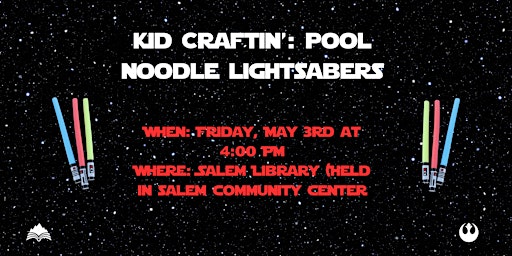 Imagem principal do evento Kid Craftin': Pool Noodle Lightsabers
