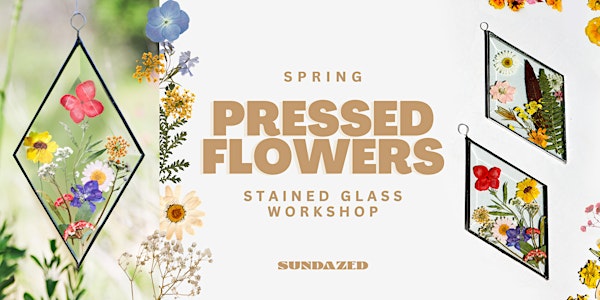 Spring Pressed Flower  Stained Glass Workshop in ATX
