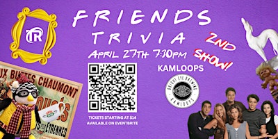 Primaire afbeelding van Kamloops FRIENDS Trivia Night 2ND SHOW at Bright Eye Brewing!