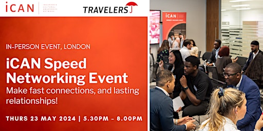 Primaire afbeelding van iCAN & Travelers: Speed Networking Event, London