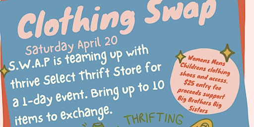 Primaire afbeelding van Spring Clothing Swap with Thrive Thrift store