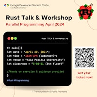 Imagem principal do evento Rust Talk & Workshop - Parallel Programming April 2024