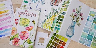 Imagem principal de Watercolor Camp with Amy Woods: Garden Sketchbook
