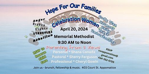 Imagen principal de Celebration Women Spring 2024 - Hope for Our Families, Parenting 3 Views