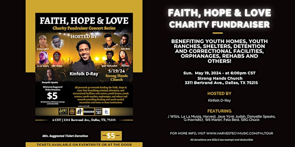 Faith, Hope & Love Charity Fundraiser Concert - Dallas, TX