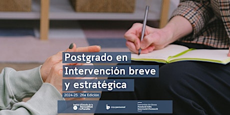 Presentación del Postgrado en Intervención breve y estratégica. 27 edición.