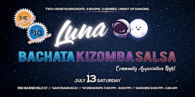 Imagen principal de San Francisco's Luna BKS (Bachata Kizomba Salsa)