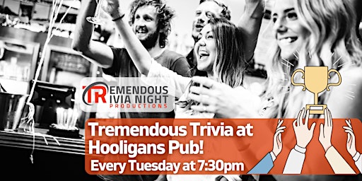 Barrie Tuesday Night Trivia at Hooligans!  primärbild