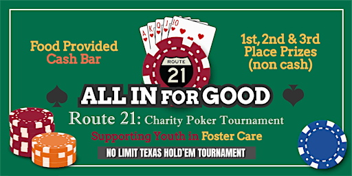 Immagine principale di All In For Good: Route 21 Charity Poker Tournament 