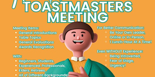 Imagen principal de Paragon Toastmasters Club: Friendly Meeting