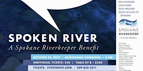Spoken River 2019: A Benefit Supporting the Spokane Riverkeeper primary image