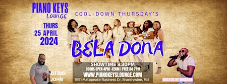 BELA DONA LIVE @ Piano Keys Lounge Cool Down Thursday April 25 primary image