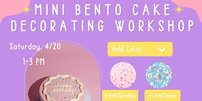Hauptbild für Mini Bento Cake Decorating Workshop
