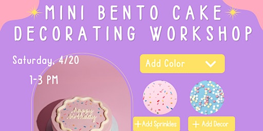 Primaire afbeelding van Mini Bento Cake Decorating Workshop