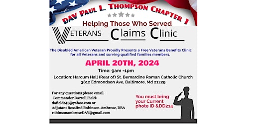 Veterans Claims Clinic and Resource Fair primary image