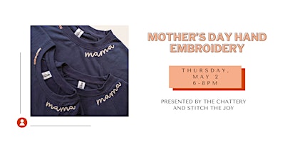 Image principale de Mother's Day Hand Embroidery - IN-PERSON CLASS