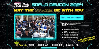 Imagem principal do evento SoFlo Dev Con 2024 | South Florida Tech Hub