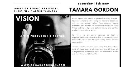 Adelaide Studio presents: Short film/artist talk by Tamara Gordon primary image