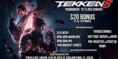 Tekken 8 Tournaments 1st & 3rd Sundays of every month